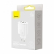 Мережевий зарядний пристрій Baseus Compact Quick Charger 2U+C 30W EU White