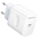 Мережевий зарядний пристрій BOROFONE BA99A Breeze single port PD20W charger White