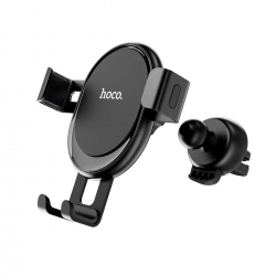 Автотримач для телефона HOCO CA56 Plus Armor metal gravity car holder Black Silver
