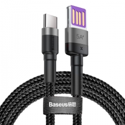 Кабель Baseus Cafule HW QC USB Double-sided Blind Interpolation For Type-C 40W 1m Gray+Black
