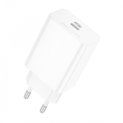 Мережевий зарядний пристрій BOROFONE BA21A Pro Long journey single port PD20W charger White