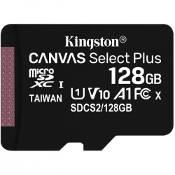 Карта пам'яті microSDXC (UHS-1) Kingston Canvas Select Plus 128Gb class 10 А1 (R-100MB/s) (adapter SD)