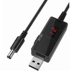 Кабель живлення для роутера USB-DC 5v to 9v/12v (1m)