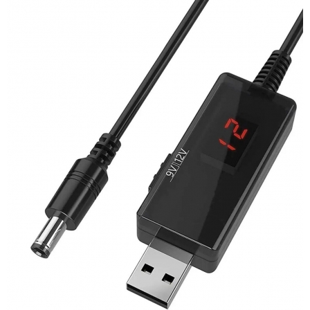 Кабель живлення для роутера USB-DC 5v to 9v/12v (1m)