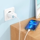Мережевий зарядний пристрій з кабелем HOCO C105A Stage dual port PD20W+QC3.0 charger set (C to iP)(EU) White
