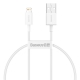 Кабель Baseus Superior Series Fast Charging Data Cable USB to iP 2.4A 0.25m White