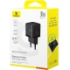 Мережевий зарядний пристрій Baseus Palm Fast Charger C+U 30W EU Cluster Black