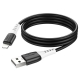 Кабель HOCO X82 USB to iP 2.4A, 1m, silicone, silicone connectors, Black