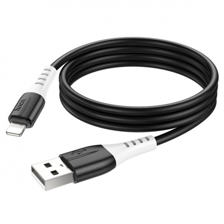Кабель HOCO X82 USB to iP 2.4A, 1m, silicone, silicone connectors, Black