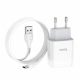 Мережевий зарядний пристрій з кабелем HOCO C72A Glorious single port charger set(Type-C) 10.5W White