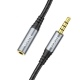 Аудiокабель HOCO UPA20 3.5 audio extension cable male to female (L1M) Metal Gray