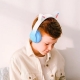 Бездротові накладні навушники HOCO W42 Cat ears BT headphones Crystal Blue
