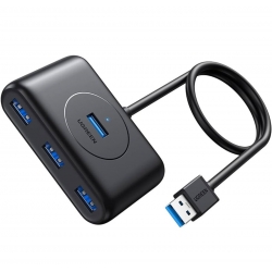 USB-хаб UGREEN CR113 USB 3.0 Hub  1m (Black) (UGR-20291)