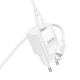 Мережевий зарядний пристрій з кабелем HOCO C146A Charm single port PD20W charger set (C to iP) (EU) White