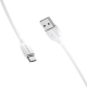 Кабель BOROFONE BX19 USB to Micro 2.4A, 1m, PVC, TPE connectors, White