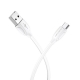 Кабель BOROFONE BX19 USB to Micro 2.4A, 1m, PVC, TPE connectors, White