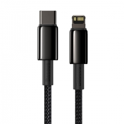 Кабель Baseus Tungsten Gold Fast Charging Data Cable Type-C to iP PD 20W 2m Black