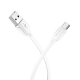 Кабель BOROFONE BX19 USB to Type-C 3A, 1m, PVC, TPE connectors, White