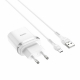 Мережевий зарядний пристрій з кабелем HOCO C12Q Smart QC3.0 charger set(Micro) 18W White