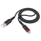 Кабель HOCO X59 USB to Micro 2.4A, 1m, nylon, TPE connectors, Black