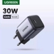 Мережевий зарядний пристрій UGREEN CD319 USB-C GaN Fast Charger 30W EU (Space Gray)(UGR-90666)