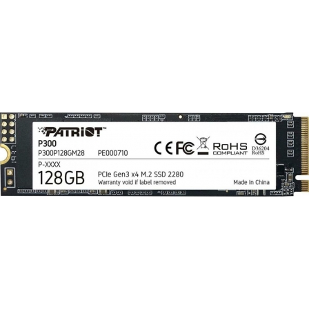 Накопичувач SSD M.2 Patriot P300 128GB NVMe 2280 PCIe 3.0 3D TLC