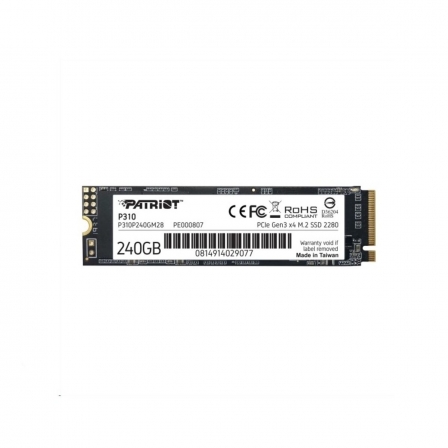 Накопичувач SSD M.2 Patriot P310 240GB NVMe 2280 PCIe 3.0 3D TLC