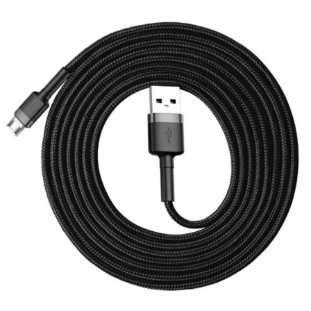 Кабель Baseus Cafule Cable USB For Micro 1.5A 2m Gray+Black