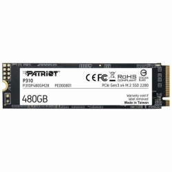 Накопичувач SSD M.2 Patriot P310 480GB NVMe 2280 PCIe 3.0x4 3D NAND TLC