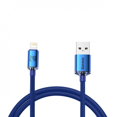 Кабель Baseus Crystal Shine Series Fast Charging Data Cable USB to iP 2.4A 1.2m Blue