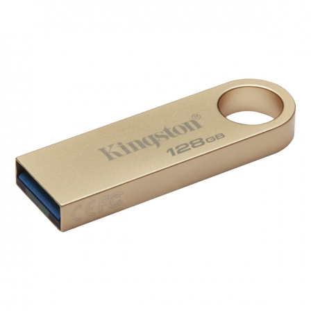 Флеш-накопичувач Kingston USB 3.2 SE9 G3 128GB 220MB/s Metal/Gold