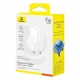 Мережевий зарядний пристрій Baseus PicoGo GaN Fast Charger 1C 45W EU Moon White