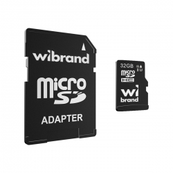 Карта пам'яті microSDHC (UHS-1 U3) Wibrand 32Gb class 10 (adapter SD)