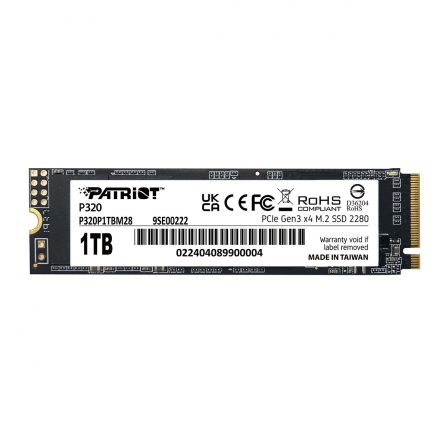 Накопичувач SSD M.2 Patriot P320 1TB NVMe 2280 Gen3.0 x4 3D TLC