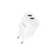 Мережевий зарядний пристрій HOCO C141A Smart dual-port charger White