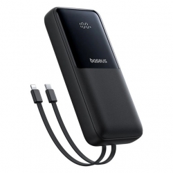 Повербанк Baseus Lipow PowerBank 20000mAh 22.5W Black з вбудованими кабелями (PPJP312)
