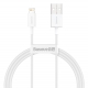 Кабель Baseus Superior Series USB to iP 2.4A 1m White