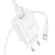 Мережевий зарядний пристрій з кабелем BOROFONE BA82A Platinum single port PD25W charger set(C to C)(EU) White