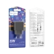 Мережевий зарядний пристрій HOCO CS14A Ocean PD20W+QC3.0 charger Black