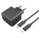Мережевий зарядний пристрій з кабелем HOCO CS13A Ocean single port PD20W charger set(Type-C to Type-C) Black
