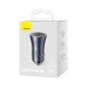 Автомобільний зарядний пристрій Baseus Golden Contactor Pro Dual Fast Charger Car Charger C+C 40W Dark Gray