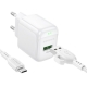 Мережевий зарядний пристрій з кабелем BOROFONE BAS42A Potential single-port QC3.0 charger set(Micro)(EU) White
