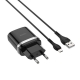 Мережевий зарядний пристрій з кабелем HOCO C12Q Smart QC3.0 charger set(Micro) 18W Black