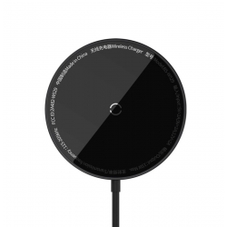 Бездротовий зарядний пристрій Baseus Simple Mini3 Magnetic Wireless Charger 15W Black