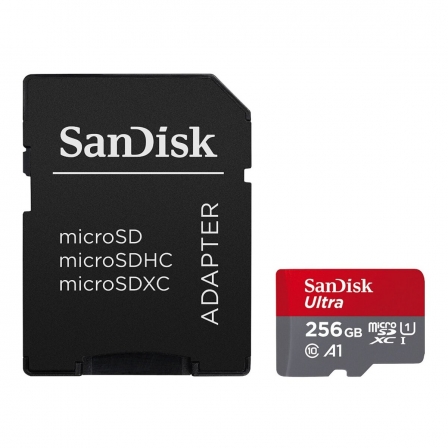 Карта пам'яті microSDXC (UHS-1) SanDisk Ultra 256Gb class 10 A1 (150MB/s) (adapter SD)
