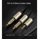 Аудіокабель UGREEN AV126 3.5mm TRS to Dual 6.35mm TS Audio Cable 2m (Gray)(UGR-10615)