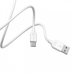 Кабель BOROFONE BX14 USB to Type-C 2.4A, 2m, PVC, TPE connectors, White