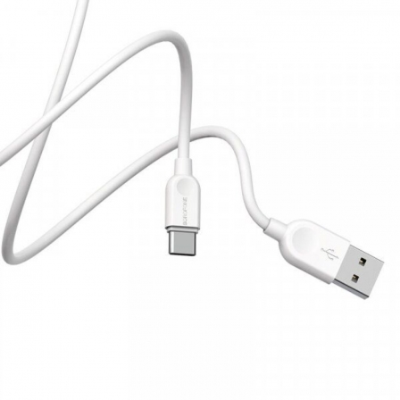 Кабель BOROFONE BX14 USB to Type-C 2.4A, 2m, PVC, TPE connectors, White
