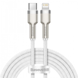 Кабель Baseus Cafule Series Metal Data Cable Type-C to iP PD 20W 2m White