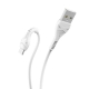 Кабель HOCO X37 USB to Micro 2.4A, 1m, PVC, PVC connectors, White
